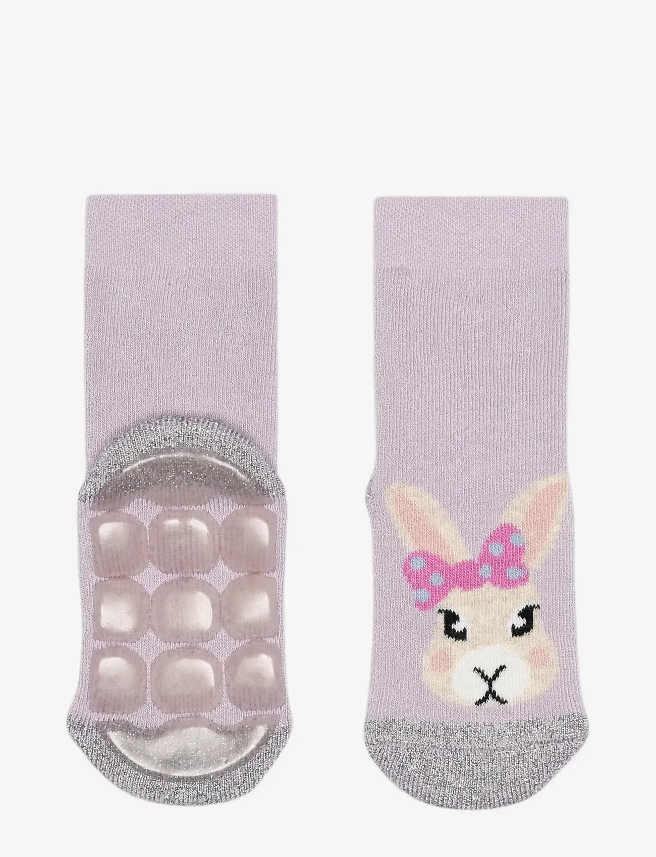 Melton - Rabbit socks - anti-slip - babysokker - cloud lilac - 0
