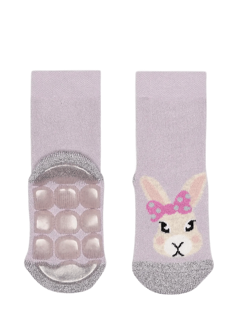 Melton - Rabbit socks - anti-slip - babysokker - cloud lilac - 0