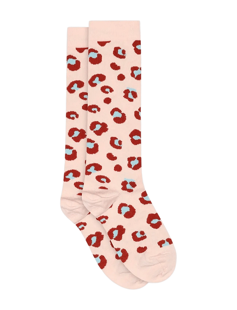 Melton - Leopard knee socks - sokid - crystal pink - 0