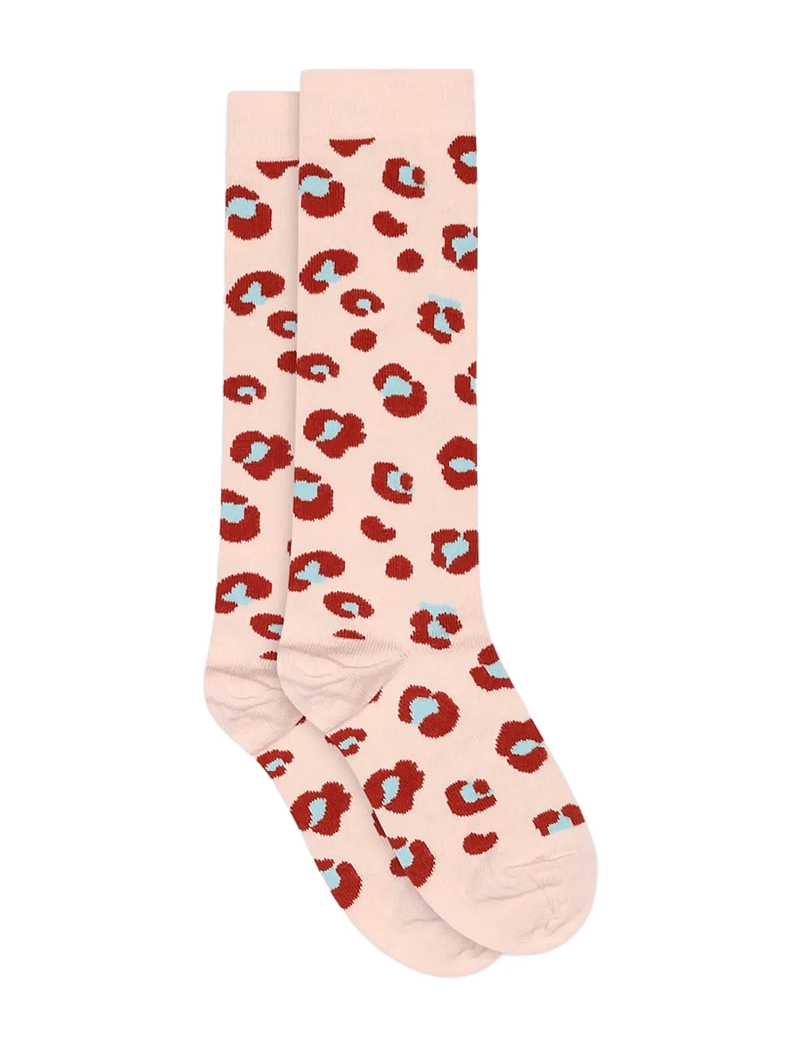 Melton - Leopard knee socks - strümpfe - crystal pink - 0