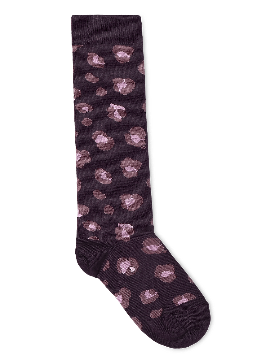 Melton - Leopard knee socks - strümpfe - dark purple - 1