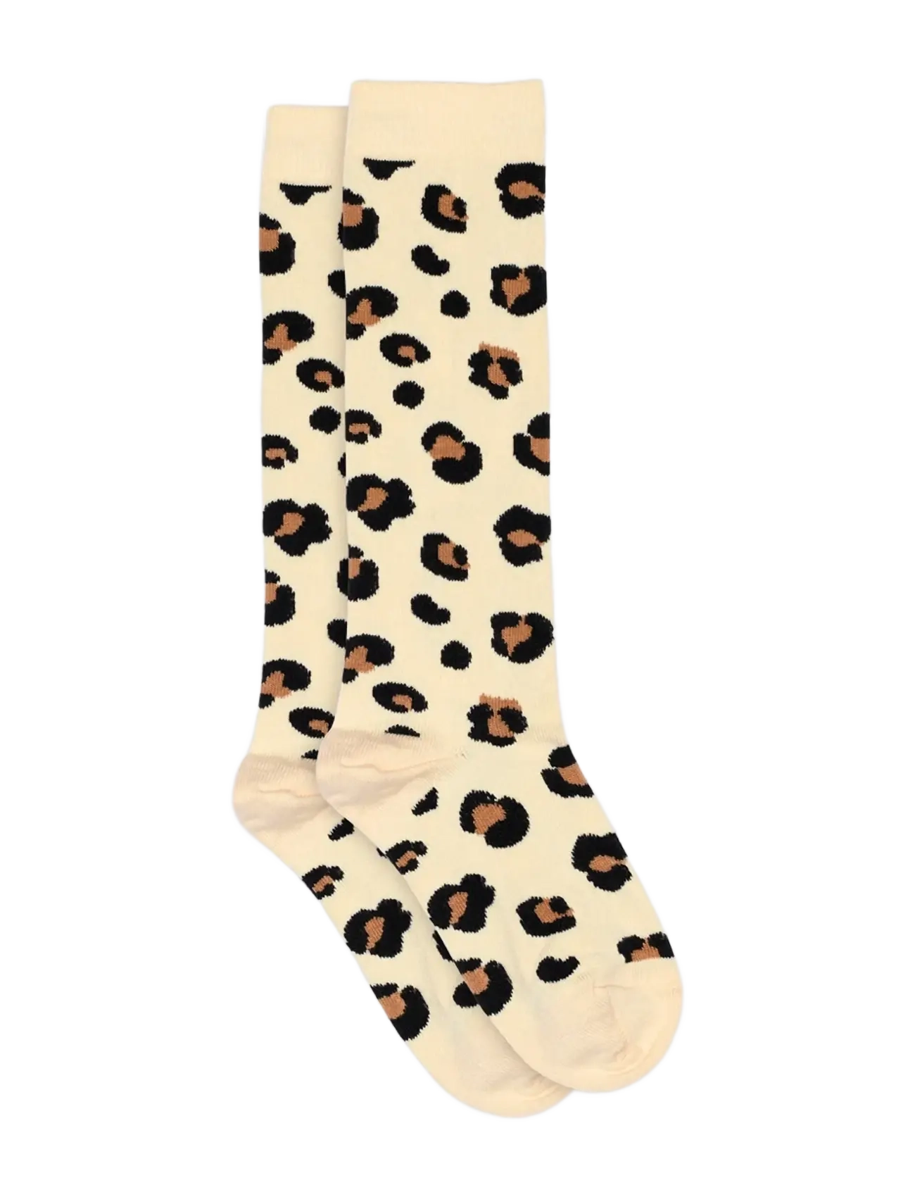 Melton Leopard knee socks - Strømper & Strømpebukser - SHORTBREAD / cream