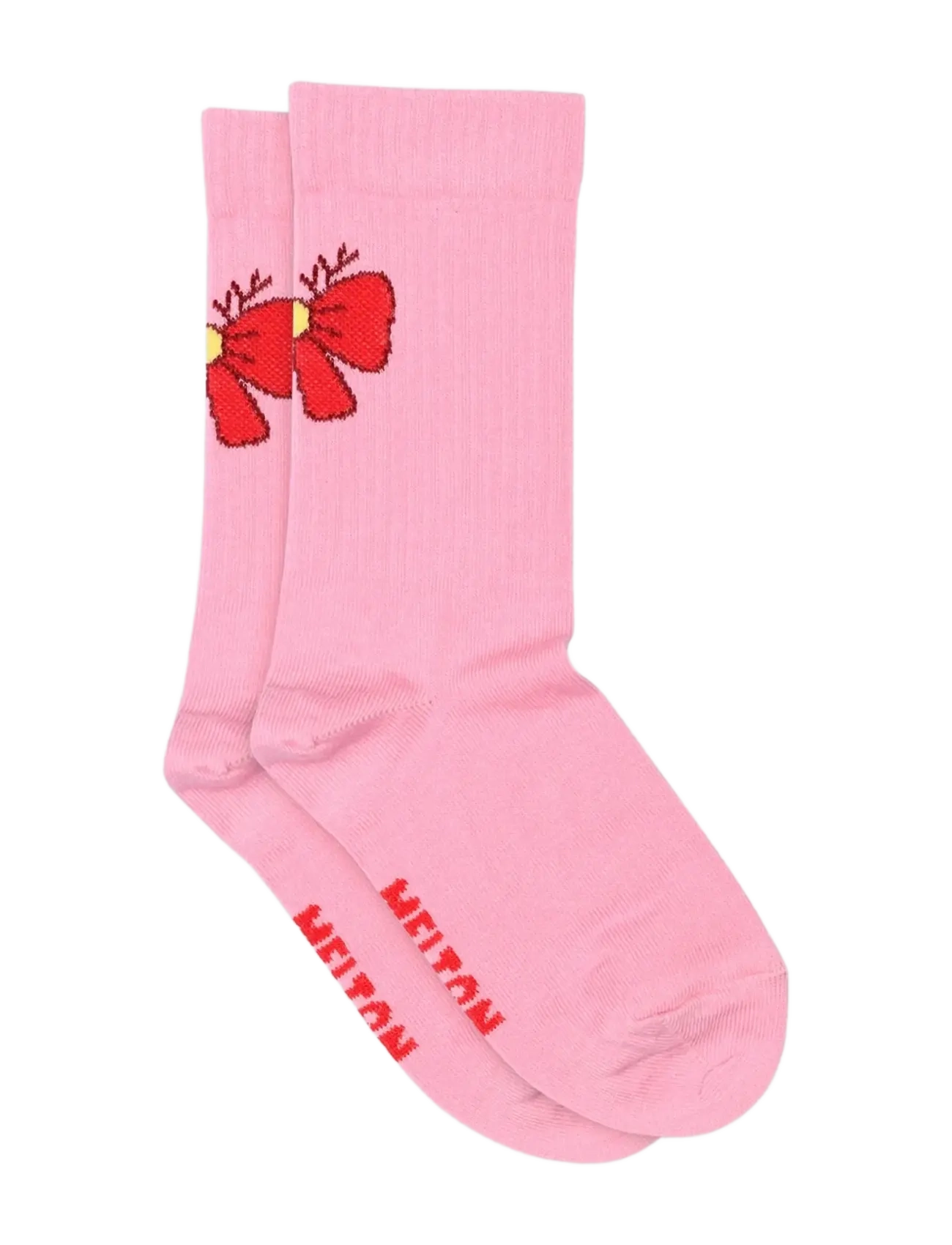 Melton Antler bow socks - Strumpor - BEGONIA PINK / pink/rose