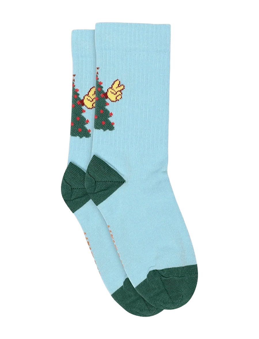 Melton - Tree peace socks - strumpor - sky blue - 0