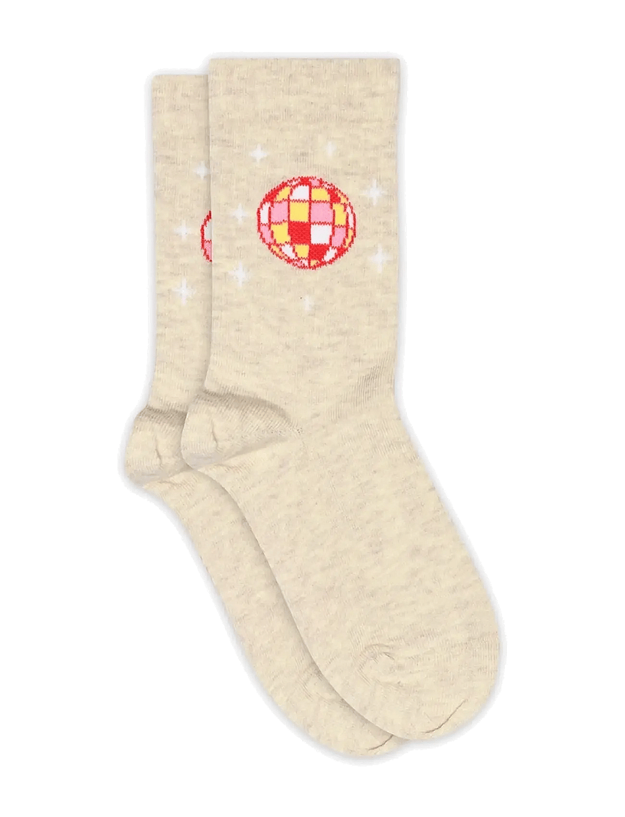 Melton - Disco socks - light beige melange - 0