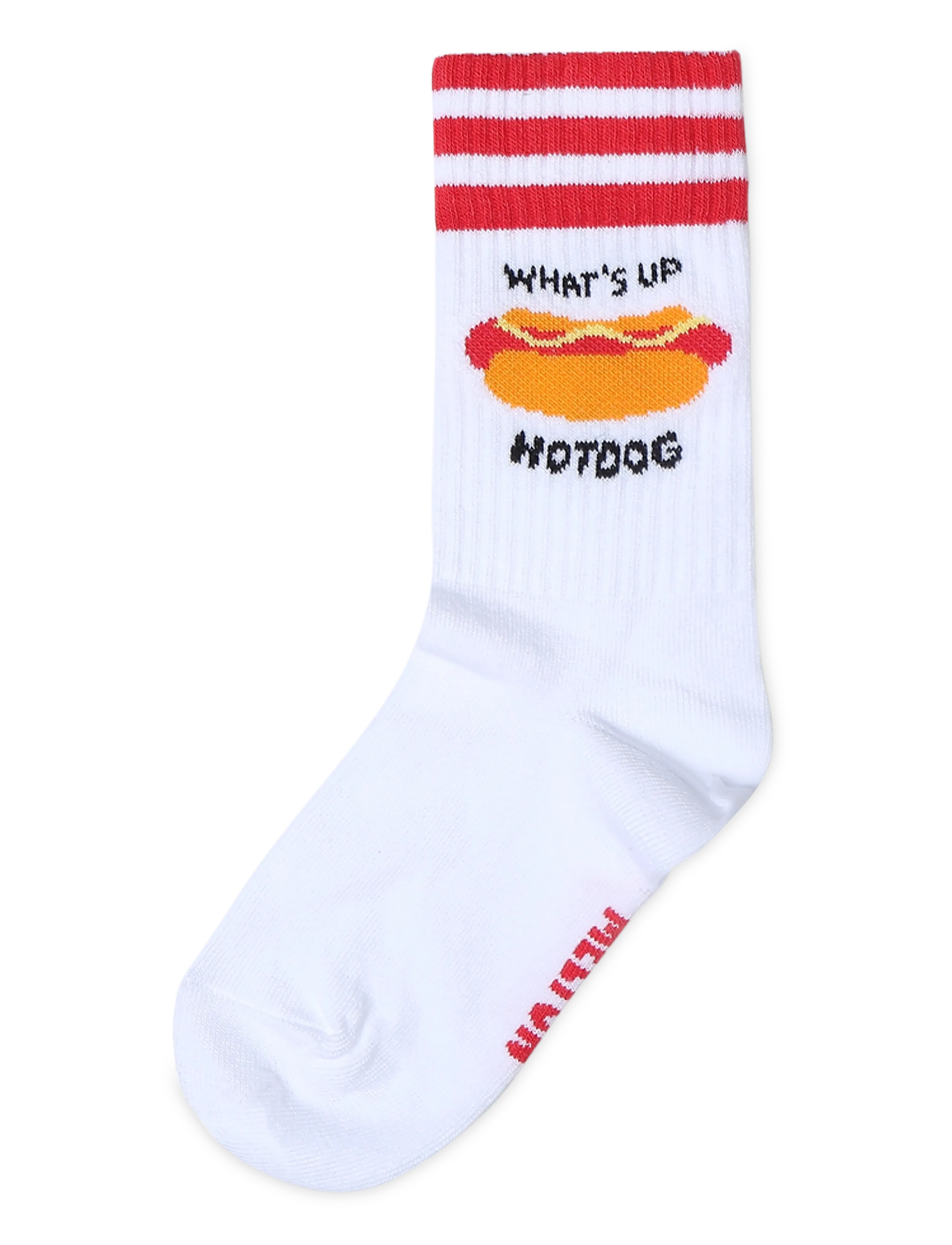 Melton Hotdog socks - Riided - WHITE / white