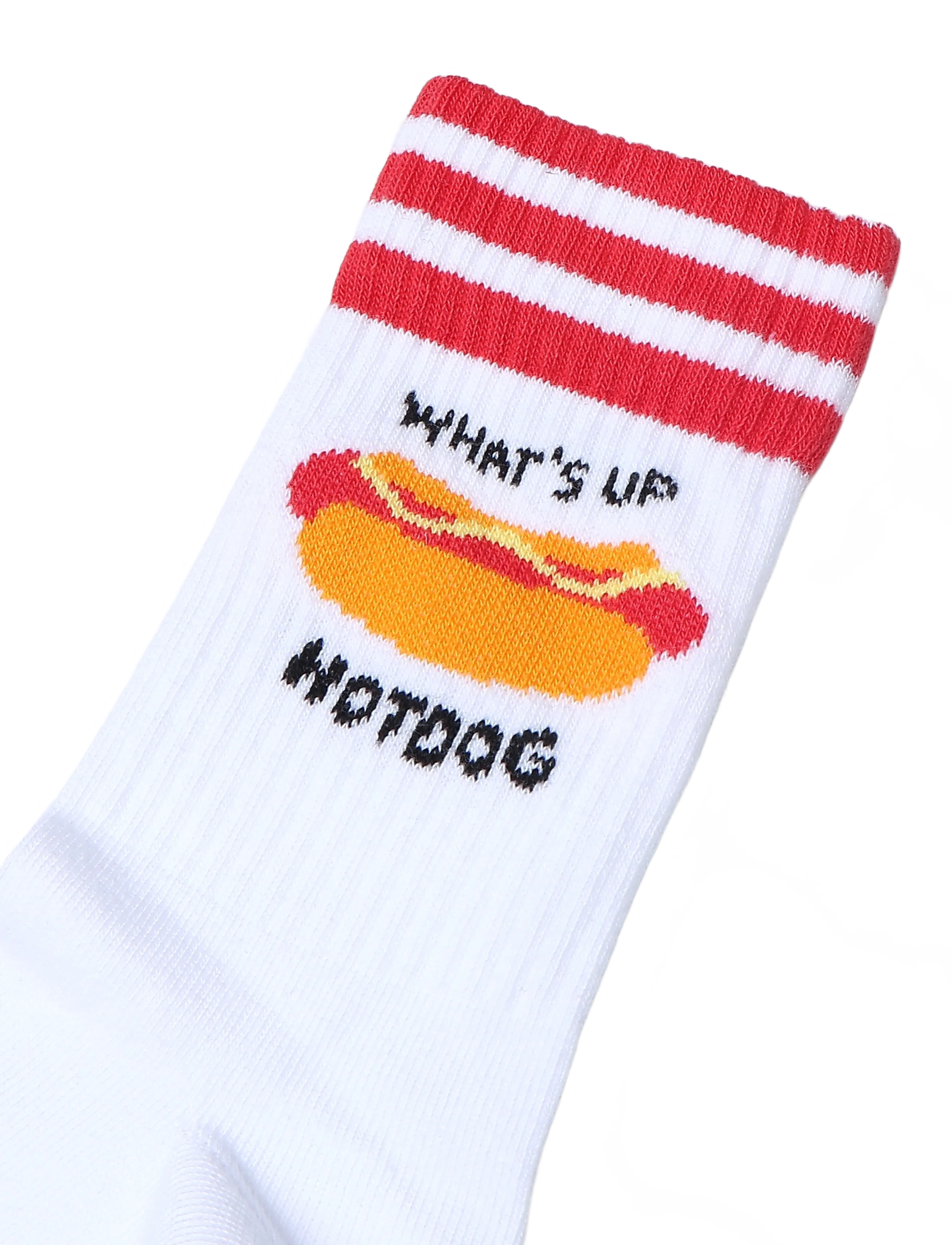 Melton - Hotdog socks - strumpor - white - 2