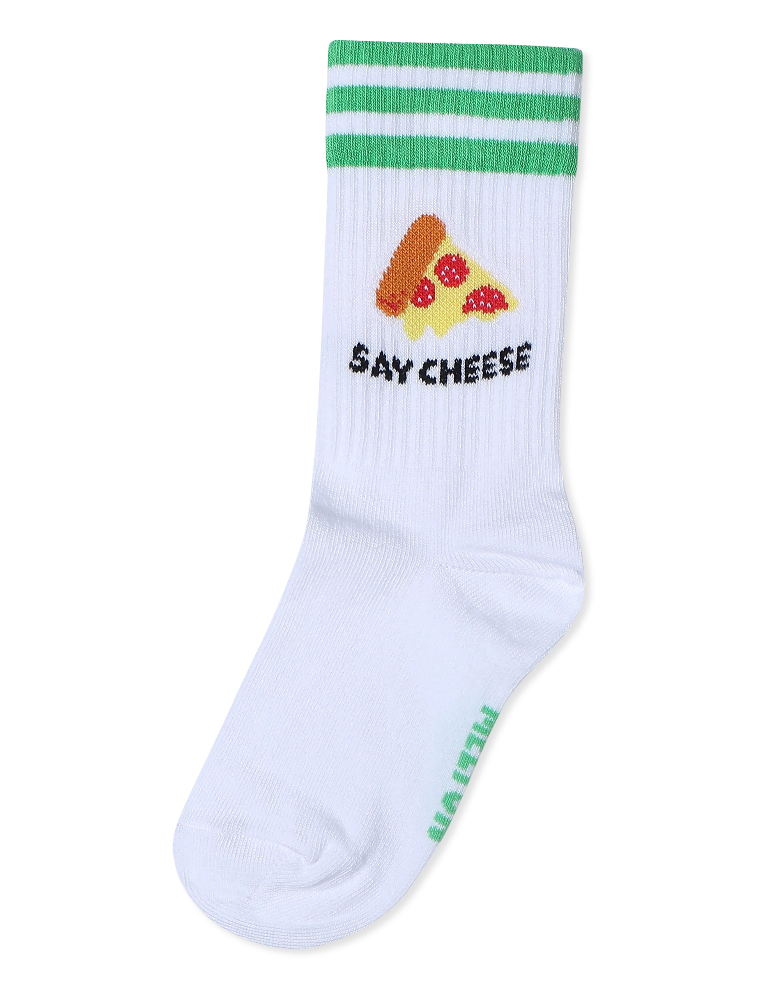 Melton Pizza socks - Riided - WHITE / white