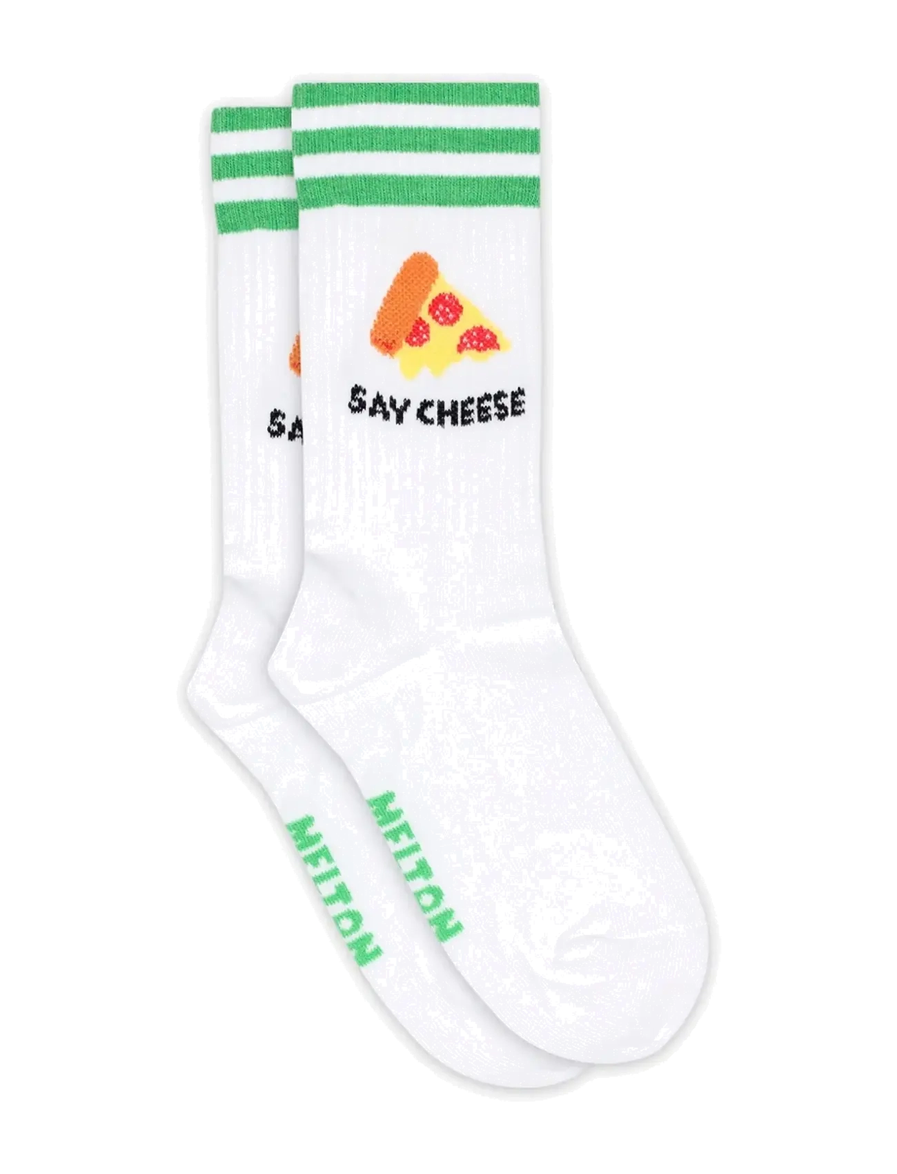 Melton Pizza socks - Strumpor - WHITE / white