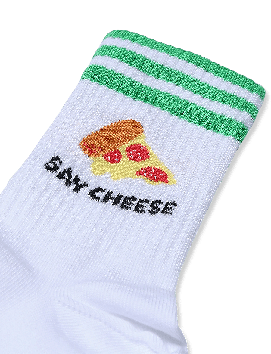 Melton - Pizza socks - strumpor - white - 2