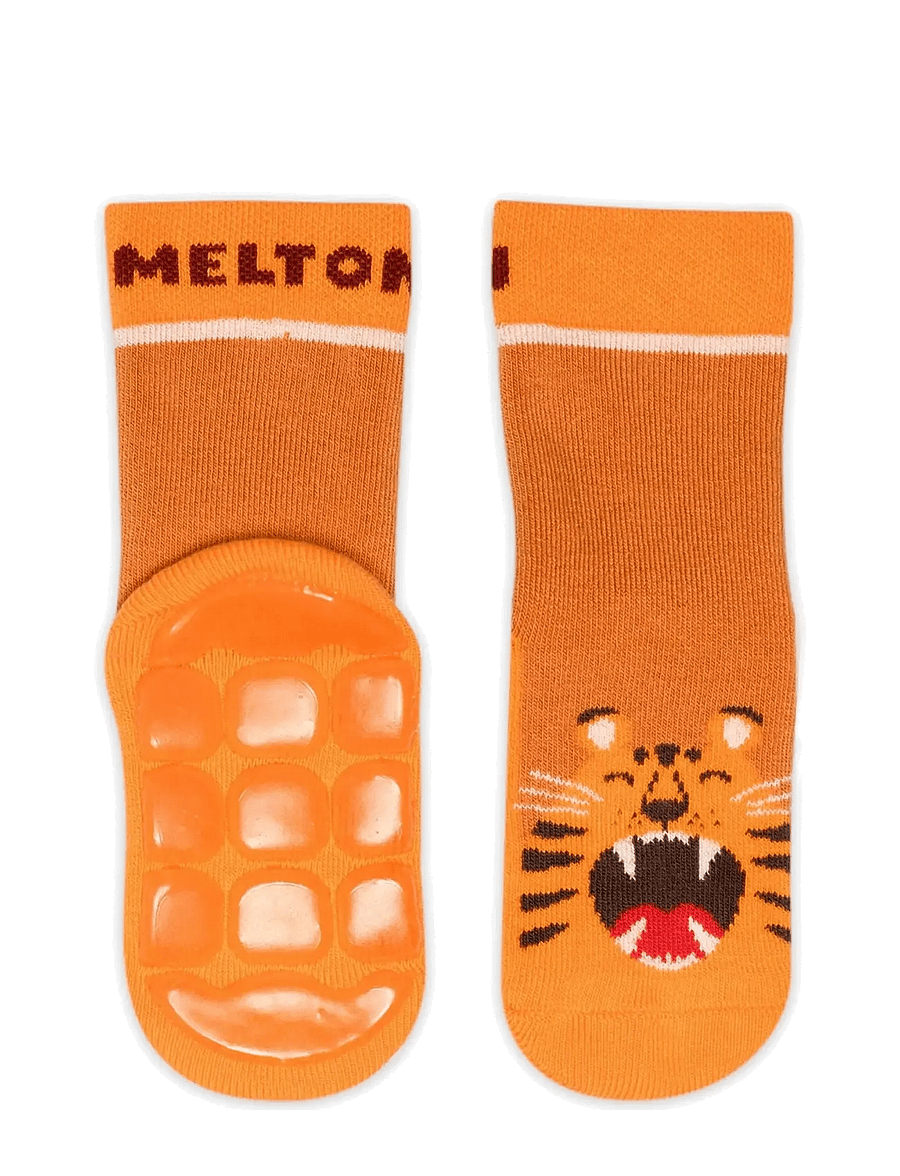 Melton - Tiger socks - anti-slip - bebisstrumpor - golden ochre - 0