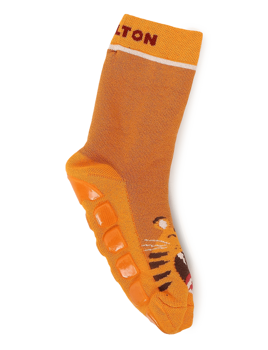 Melton - Tiger socks - anti-slip - baby-socken - golden ochre - 1