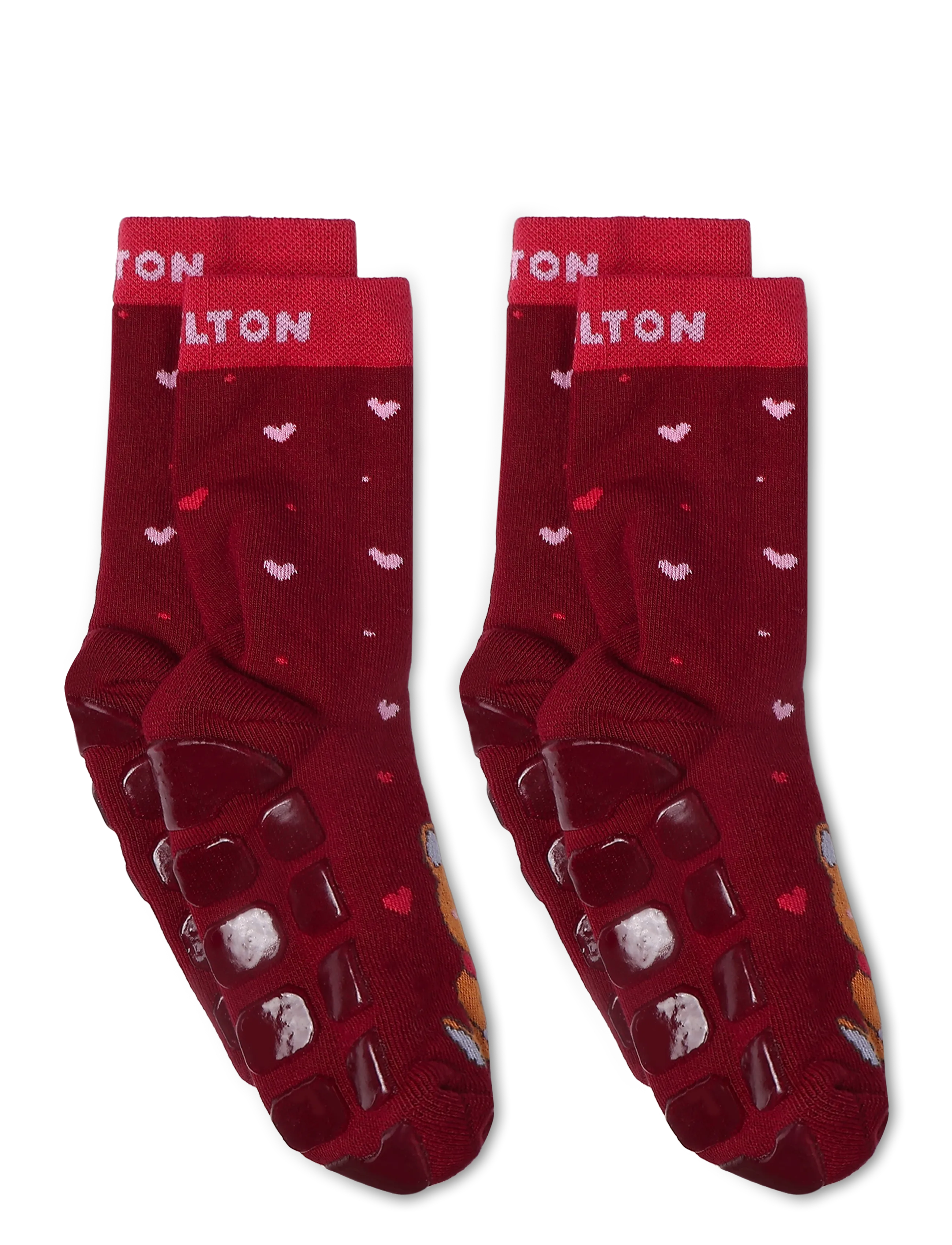 Melton - Teddy socks - anti-slip - baby-socken - sundried tomato - 1