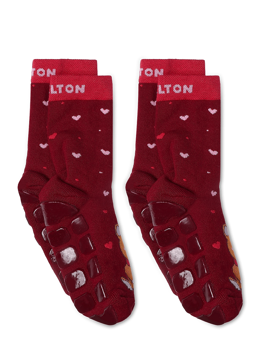 Melton - Teddy socks - anti-slip - baby-socken - sundried tomato - 1