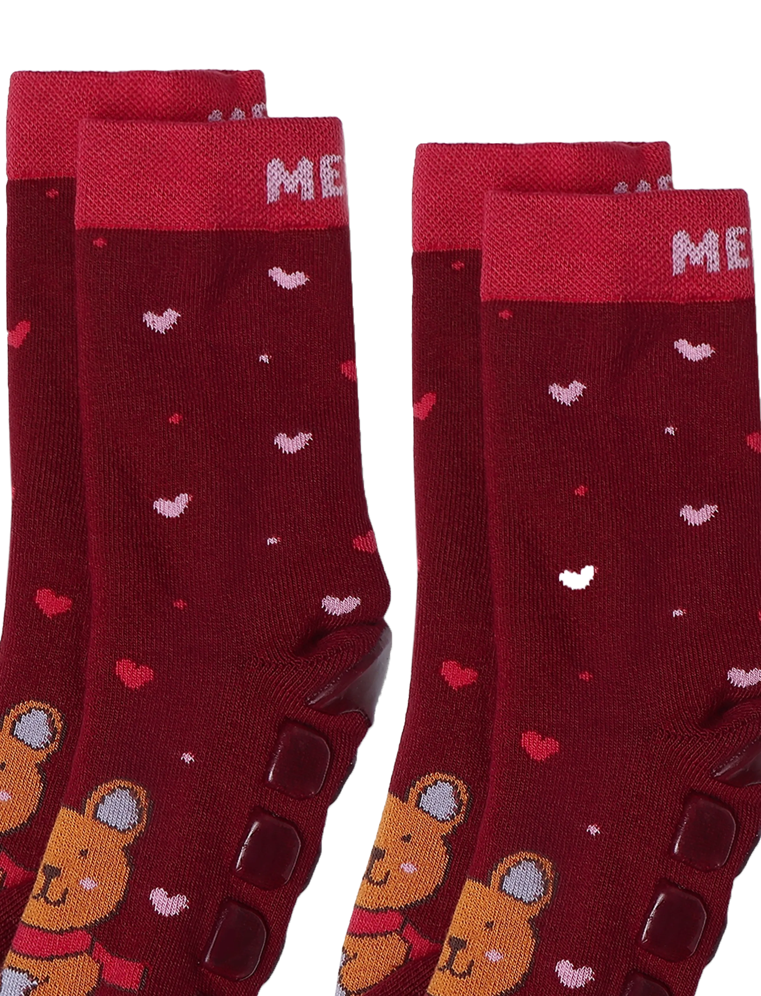 Melton - Teddy socks - anti-slip - baby-socken - sundried tomato - 2