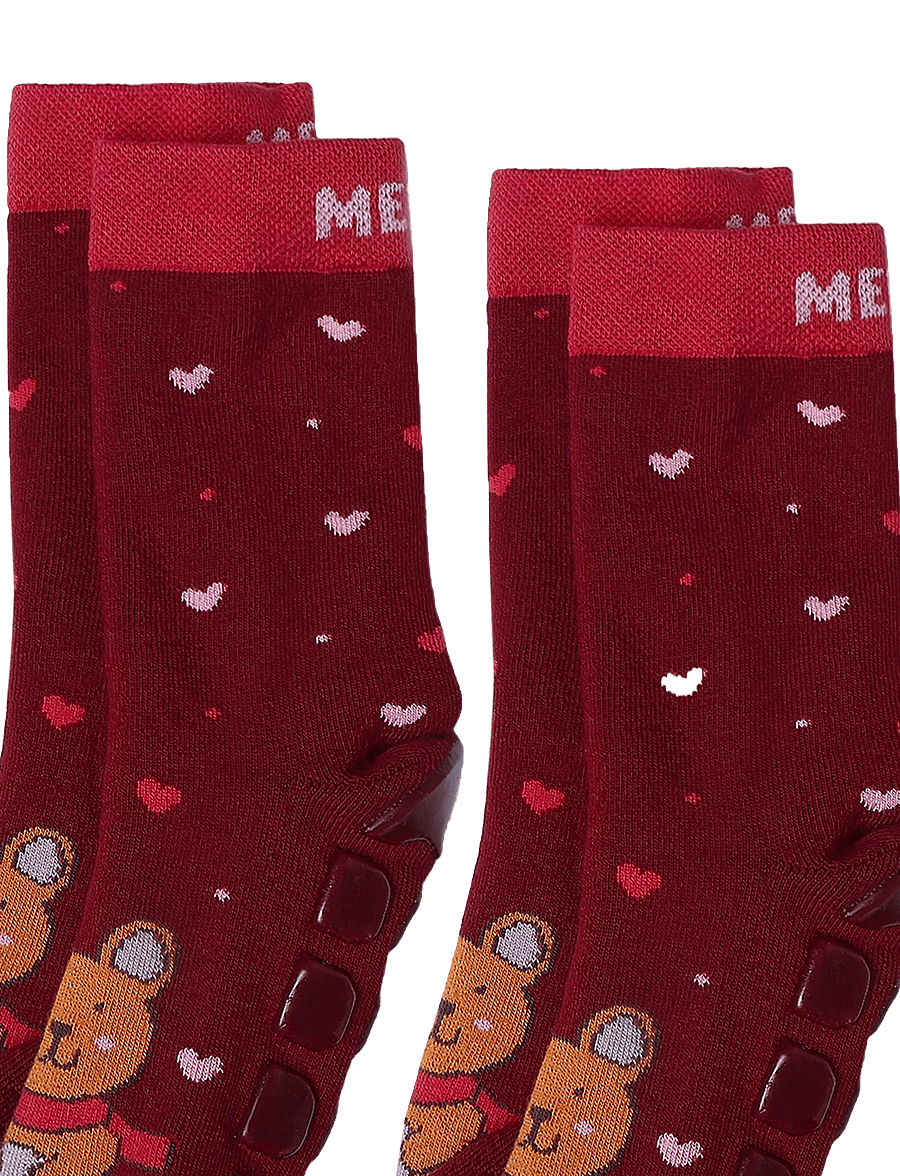 Melton - Teddy socks - anti-slip - baby-socken - sundried tomato - 2