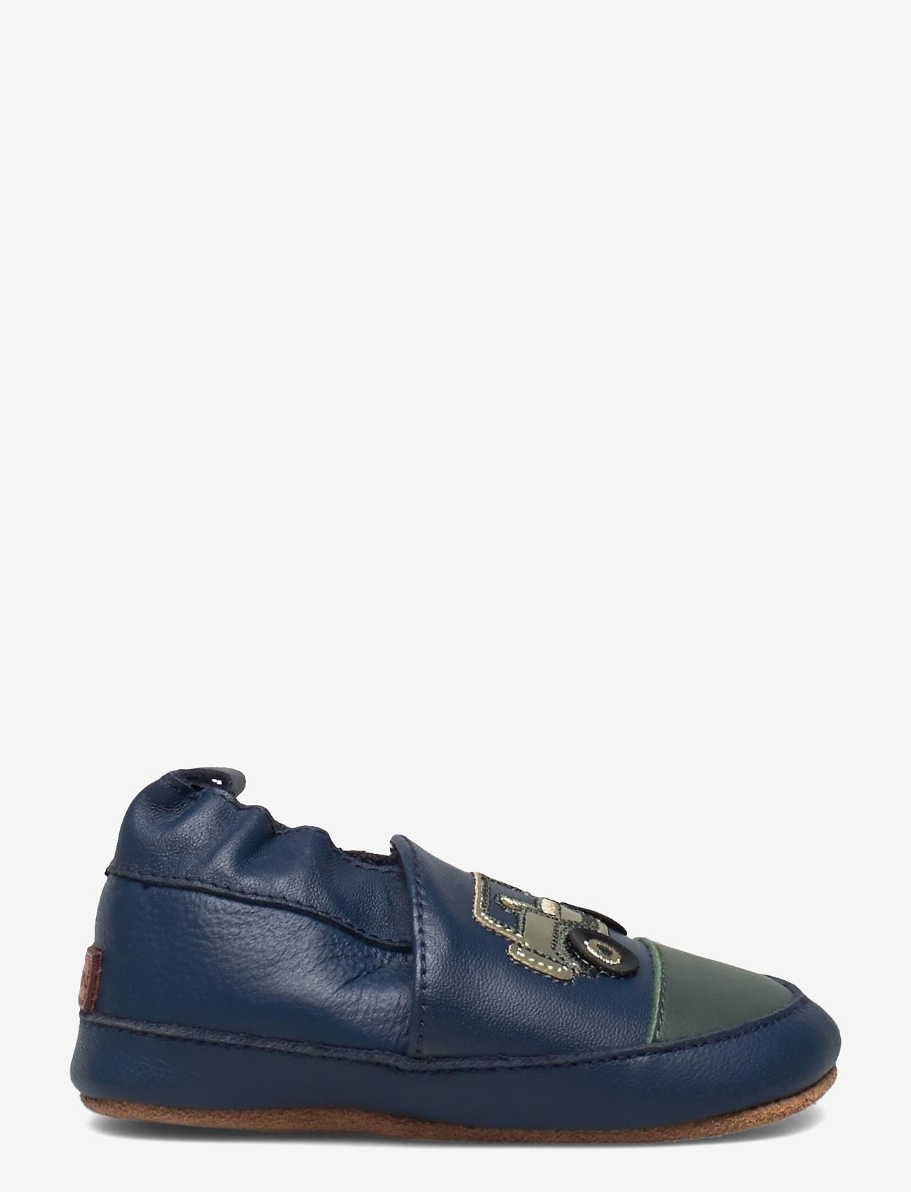 Melton - Leather slippers with jeep - blue - 1
