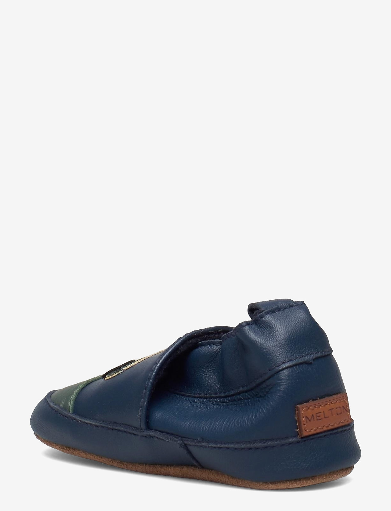 Melton - Leather slippers with jeep - blue - 2