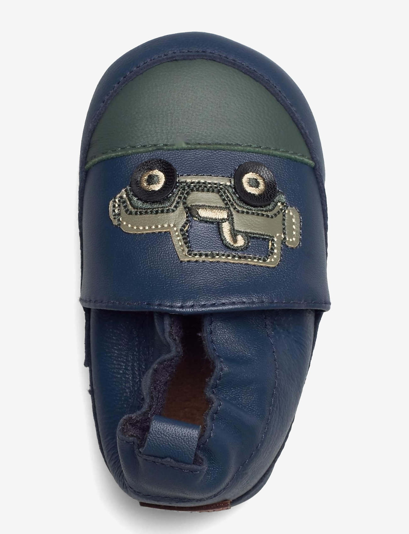 Melton - Leather slippers with jeep - blue - 3