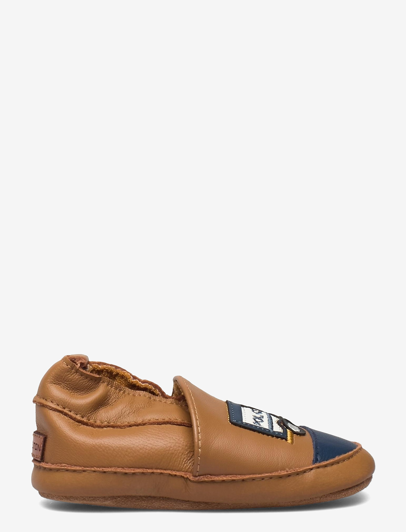 Melton - Leather slippers Police truck - brown - 1
