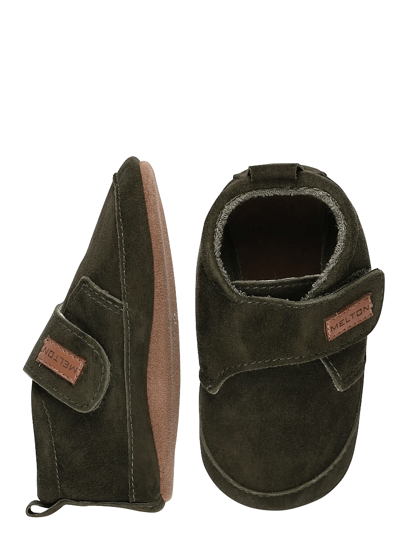 Melton - Suede slippers - hausschuhe - dark olive - 0