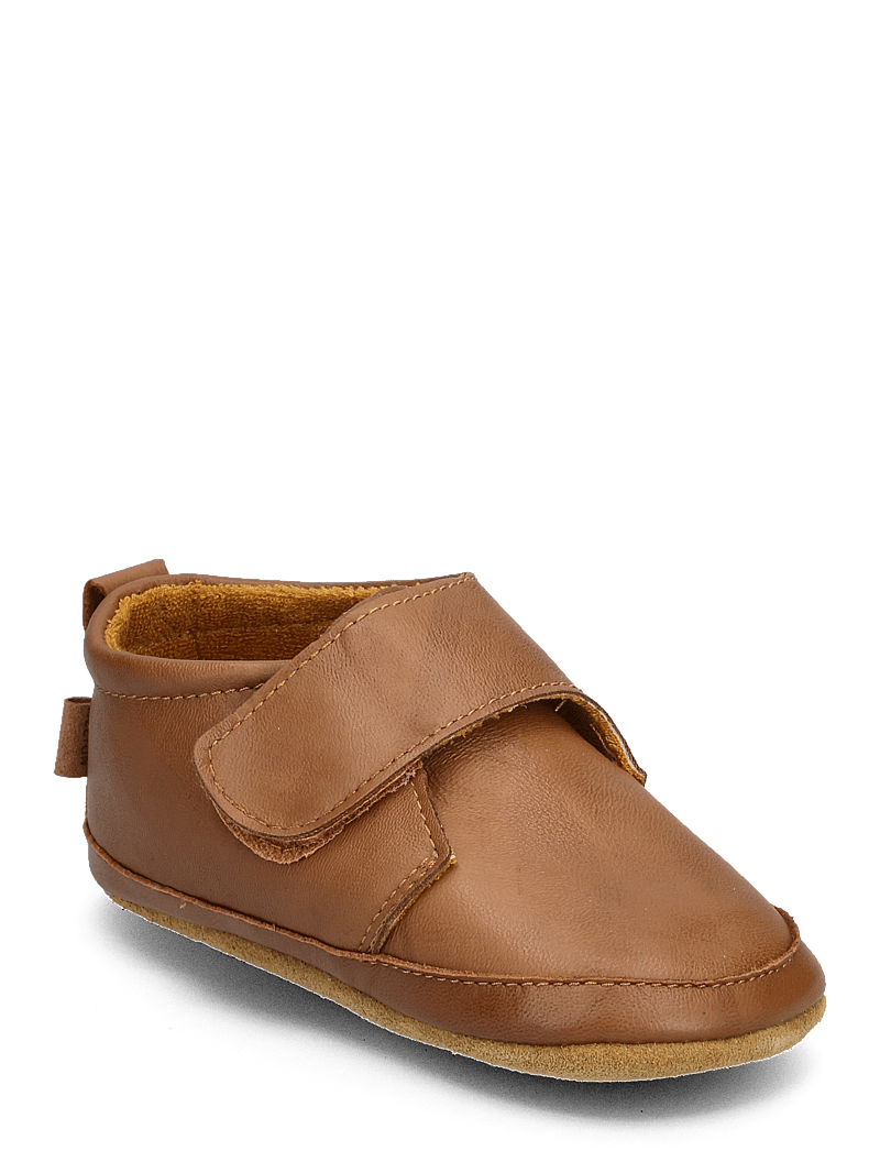 Melton - Classic leather slippers - hjemmesko - cognac - 0