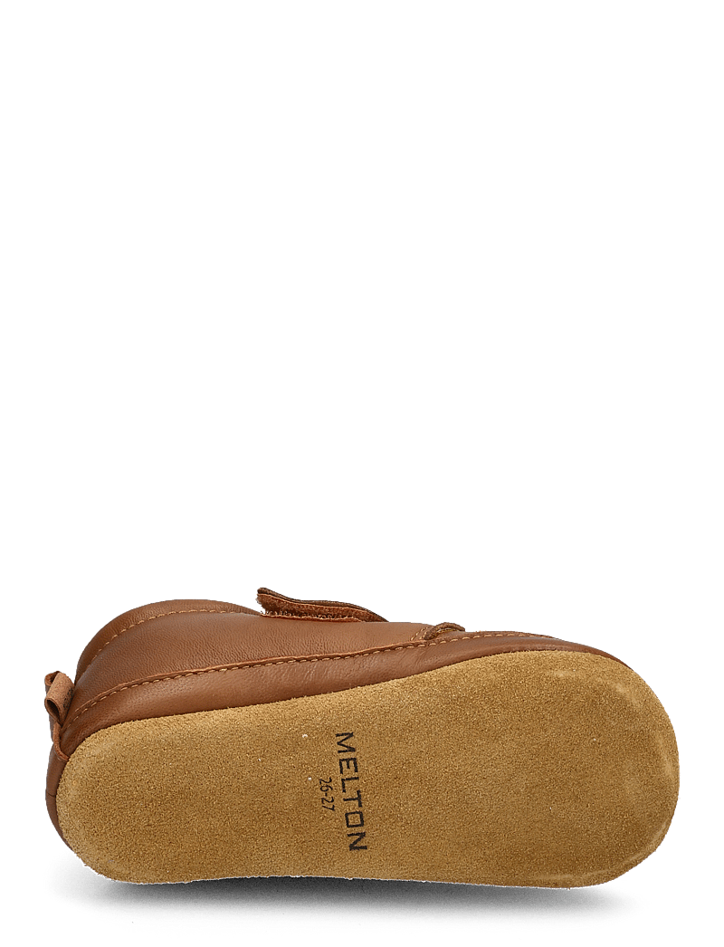 Melton - Classic leather slippers - hjemmesko - cognac - 4