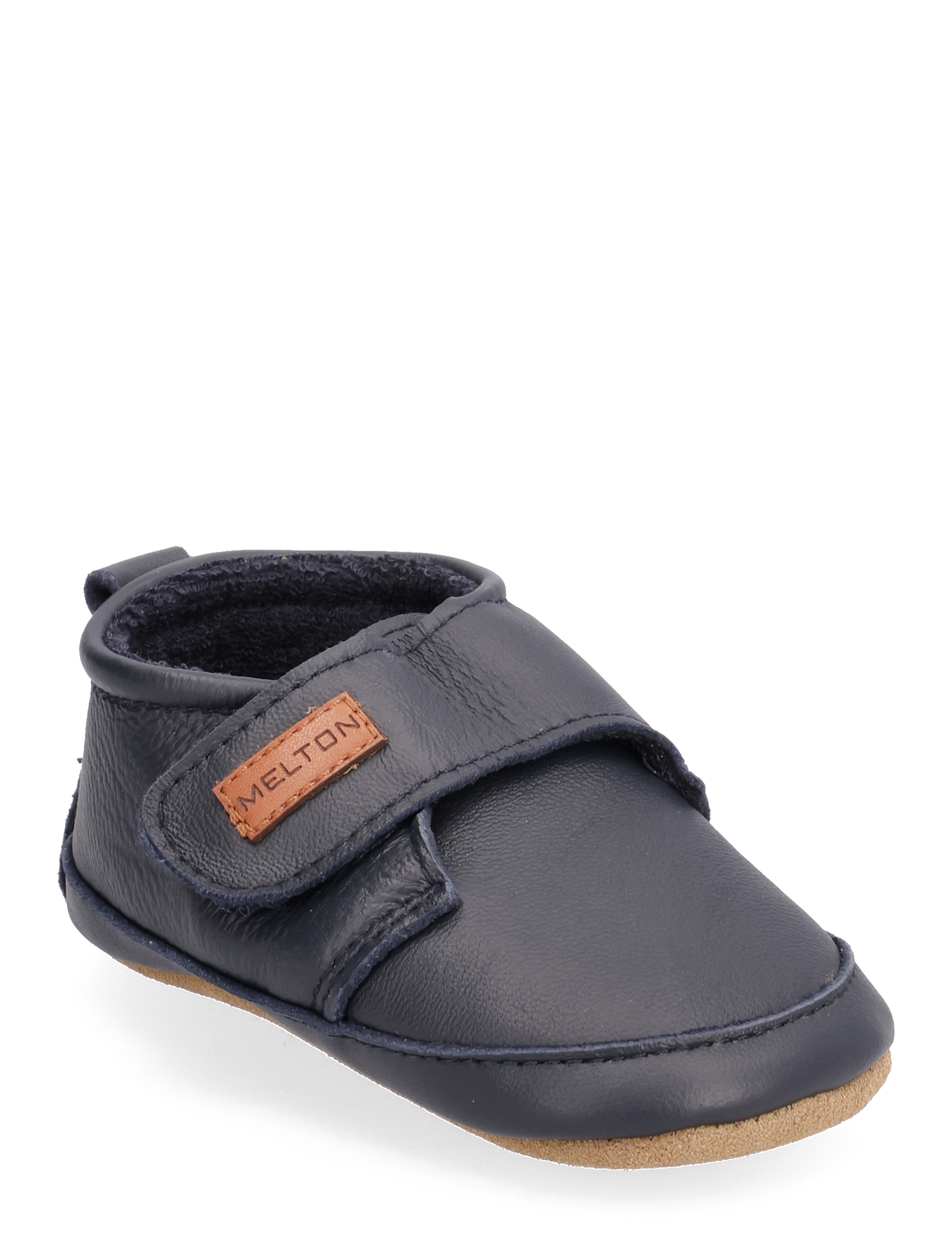 Melton Classic Leather Slippers, 26/27, Schuhe, Marineblau - Slippers & Indoor Kinder