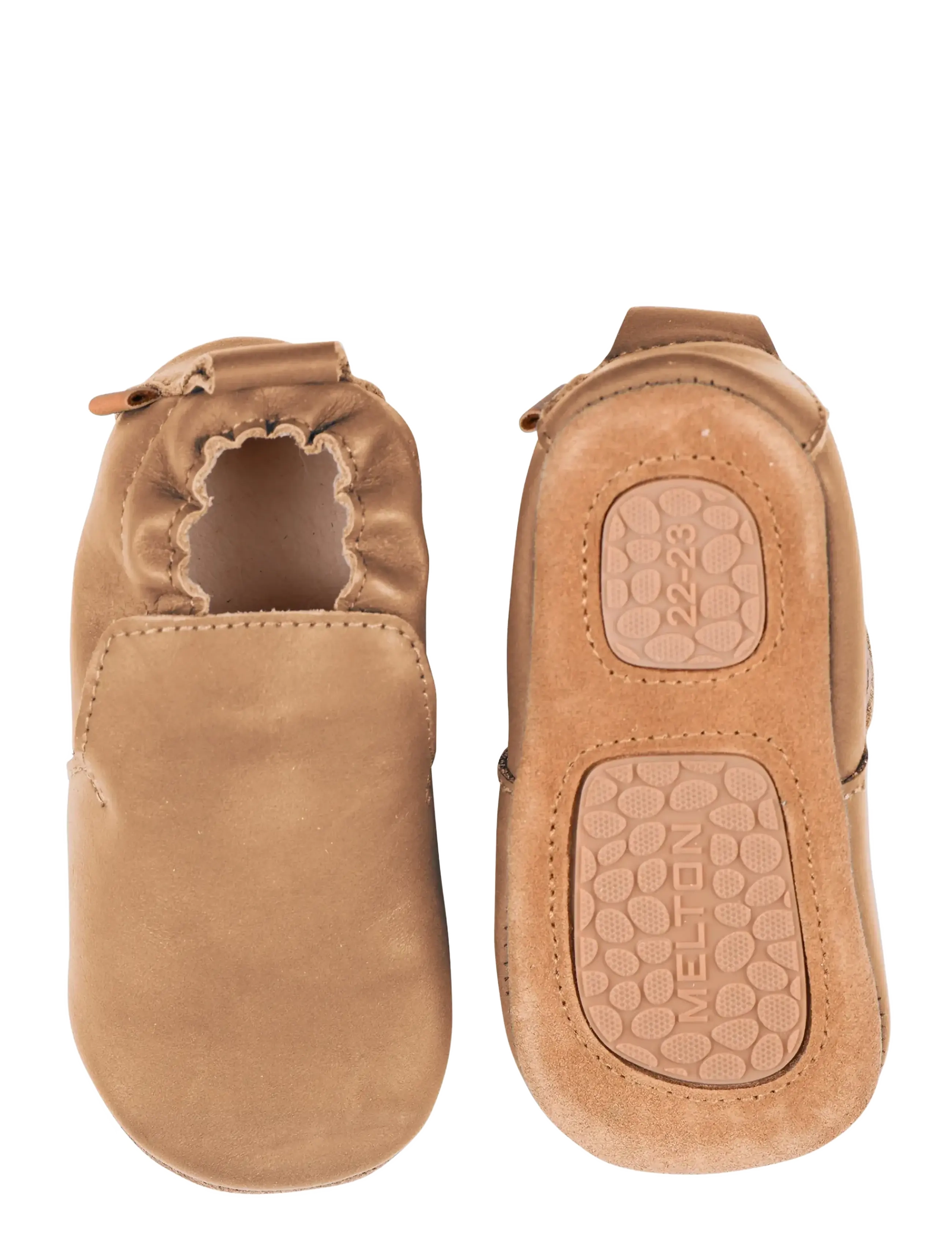 Melton Delicate Leather Slippers, 24/25, Schuhe, Braun - Slippers & Indoor Kinder