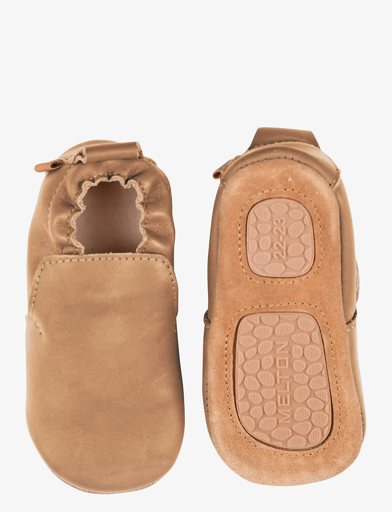 Melton - Delicate leather slippers - laveste priser - cognac - 0