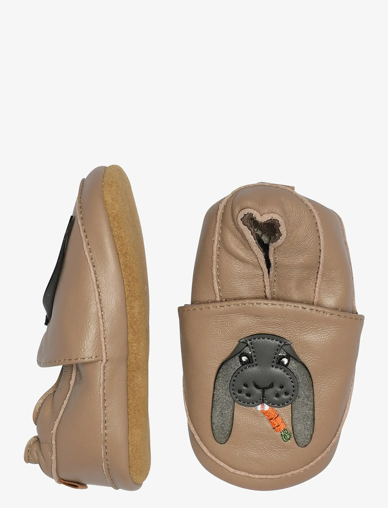 Melton - Rabbit leather slippers - laveste priser - desert taupe - 0