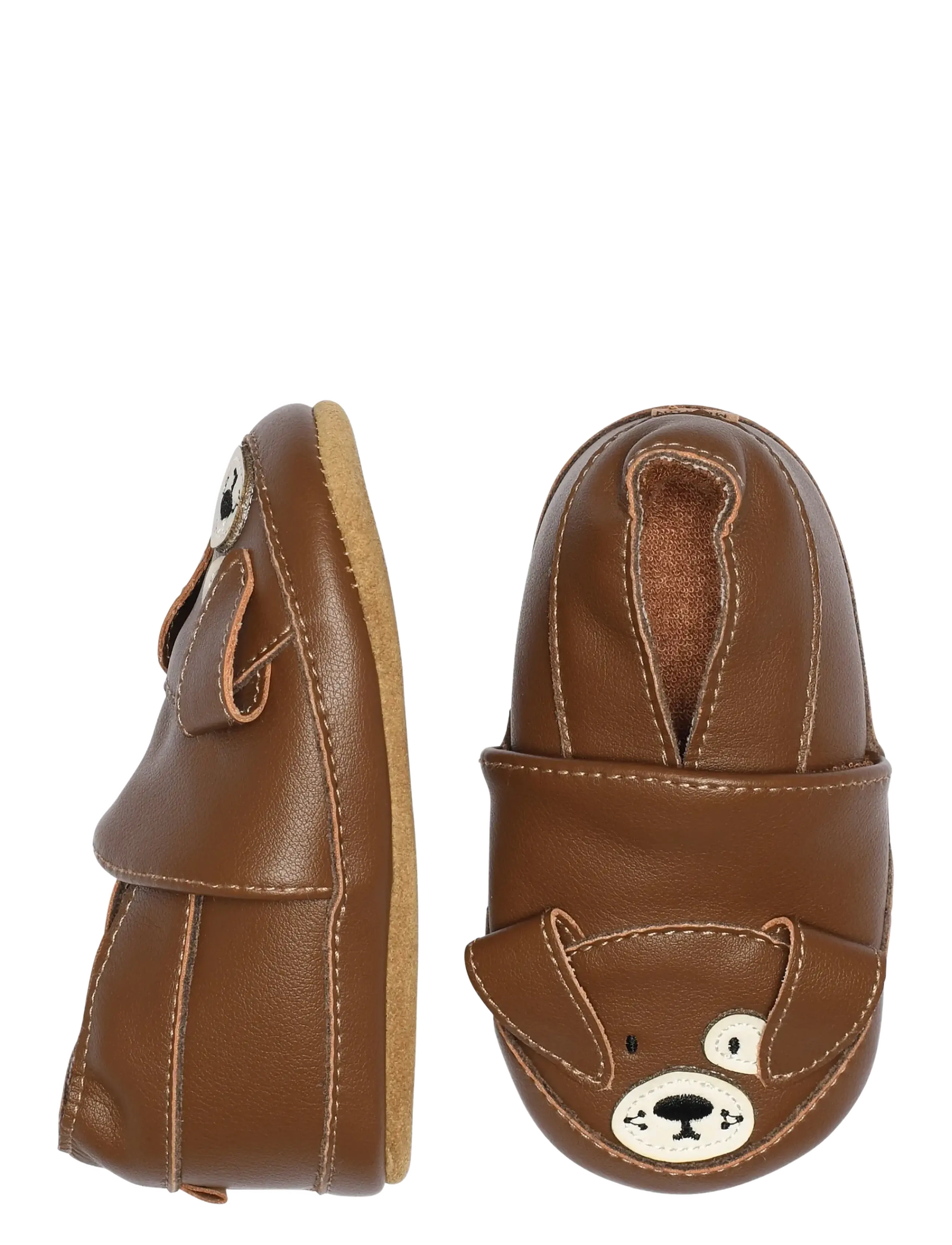 Melton Dog Leather Slippers, Børn, Hunde Sutsko, Brun, Str: 23/24