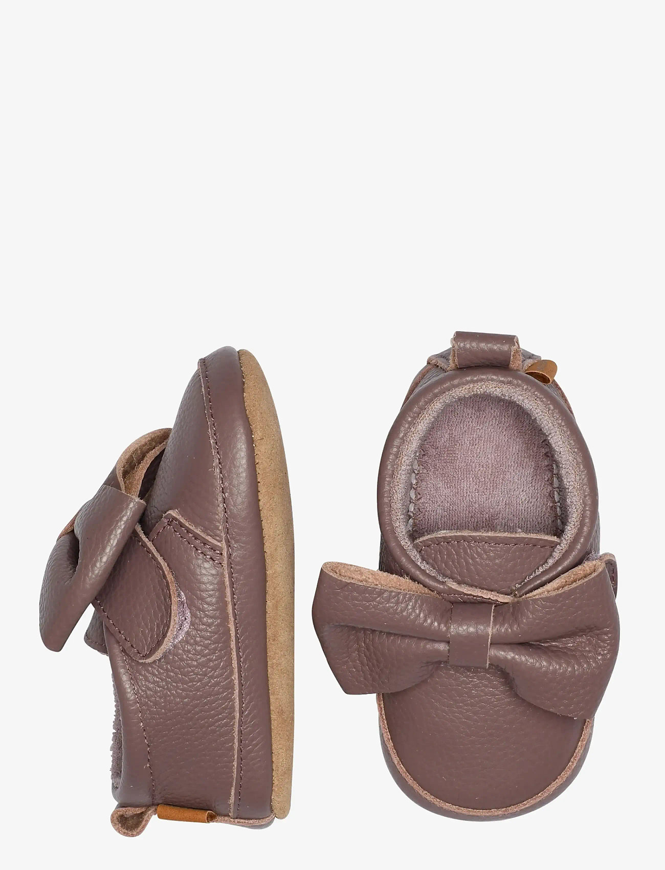 Melton - Bow leather slippers - lastele, kes veel ei käi - elderberry - 0