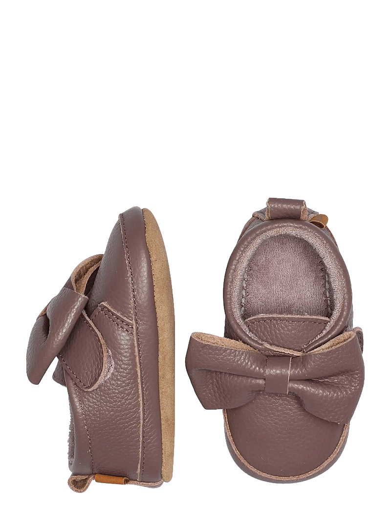 Melton - Bow leather slippers - lastele, kes veel ei käi - elderberry - 0