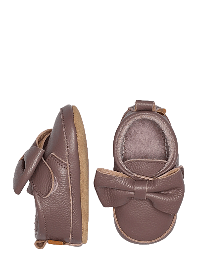 Bow Leather Slippers - Hjemmesko