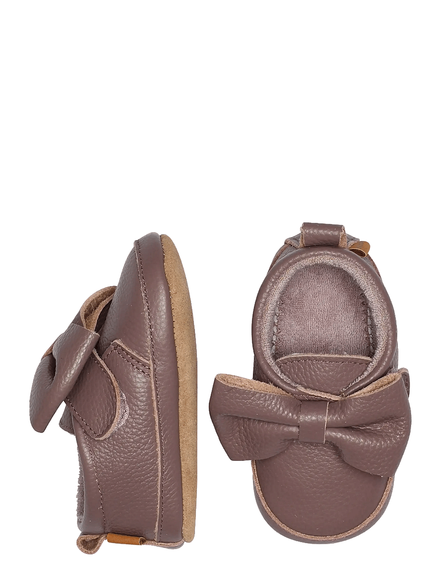 Melton - Bow leather slippers - begyndersko - elderberry - 0