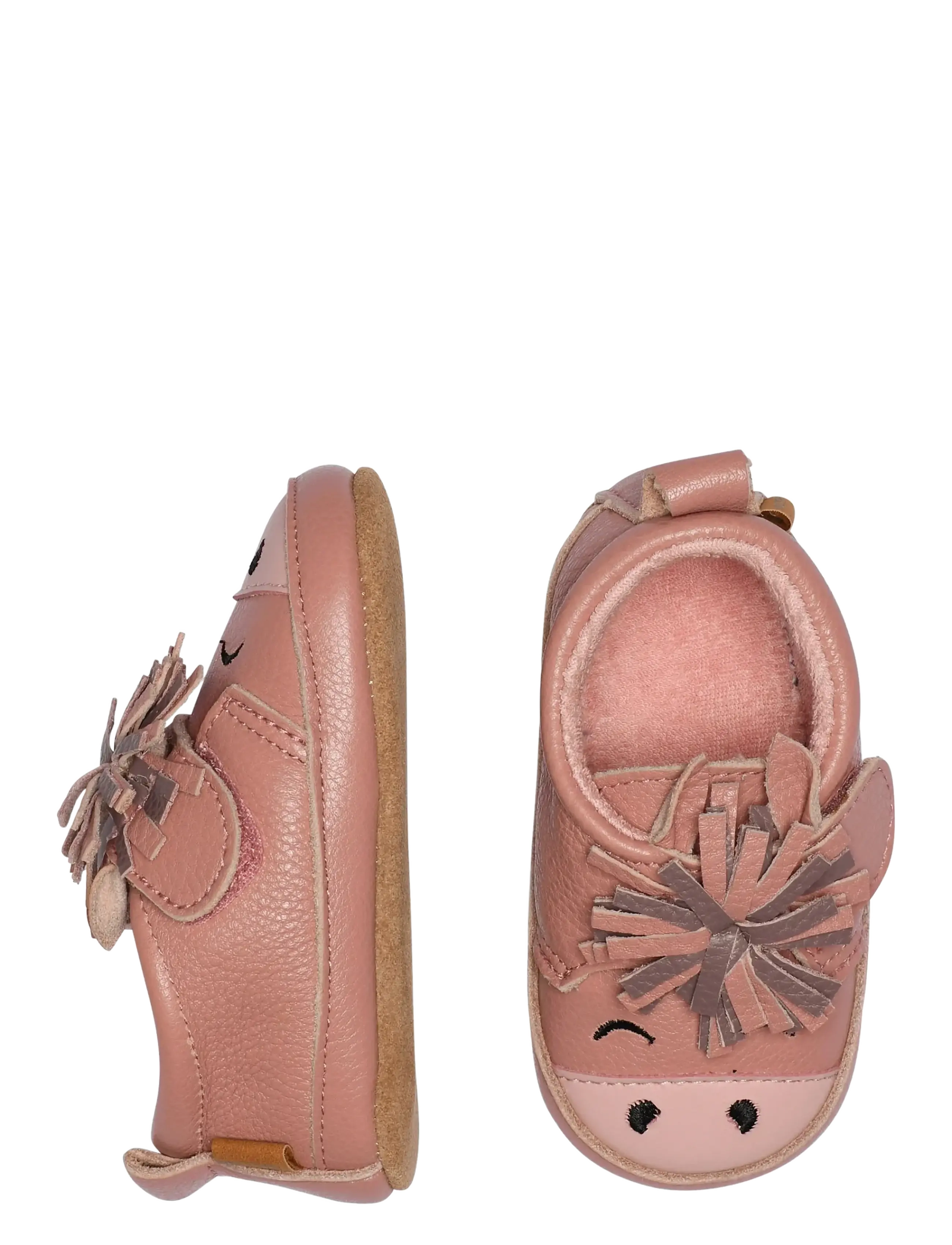 Melton Horse Leather Slippers, Børn, Børne Hestetøfler, Pink, Str: 23/24