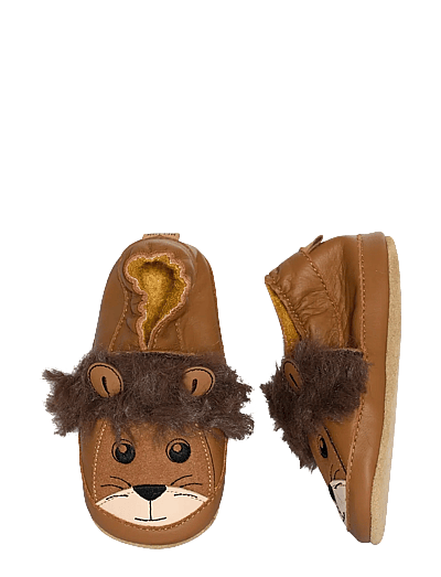 Lion Leather Slippers - Hjemmesko