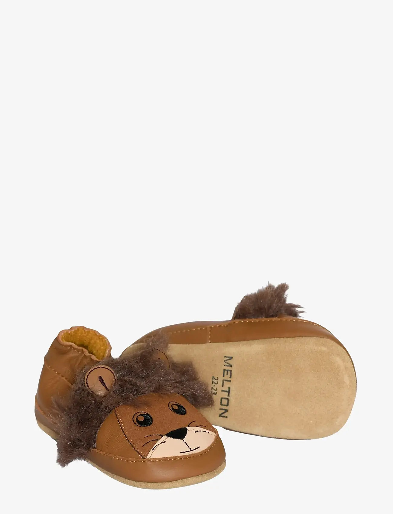 Melton - Lion leather slippers - laveste priser - cognac - 1
