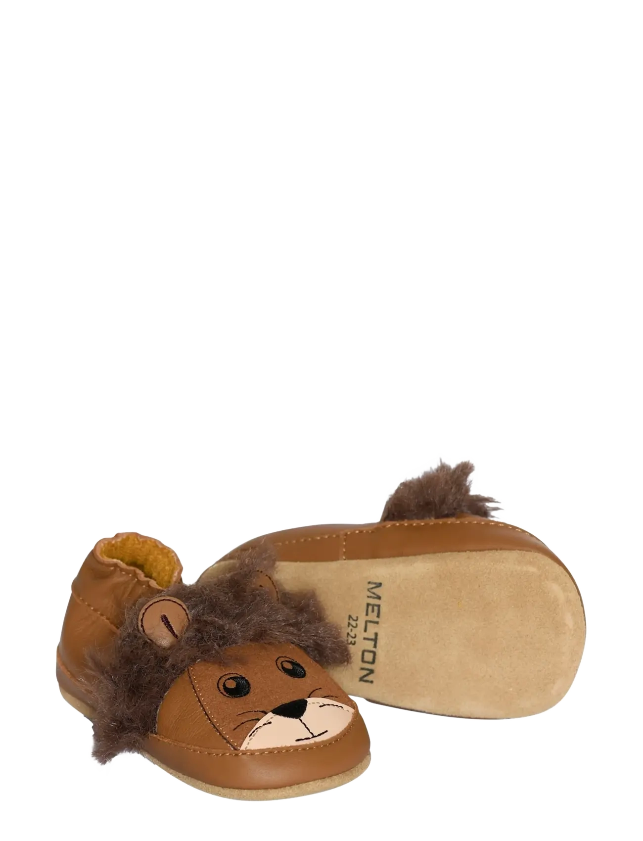 Melton - Lion leather slippers - Šlepetės - cognac - 1
