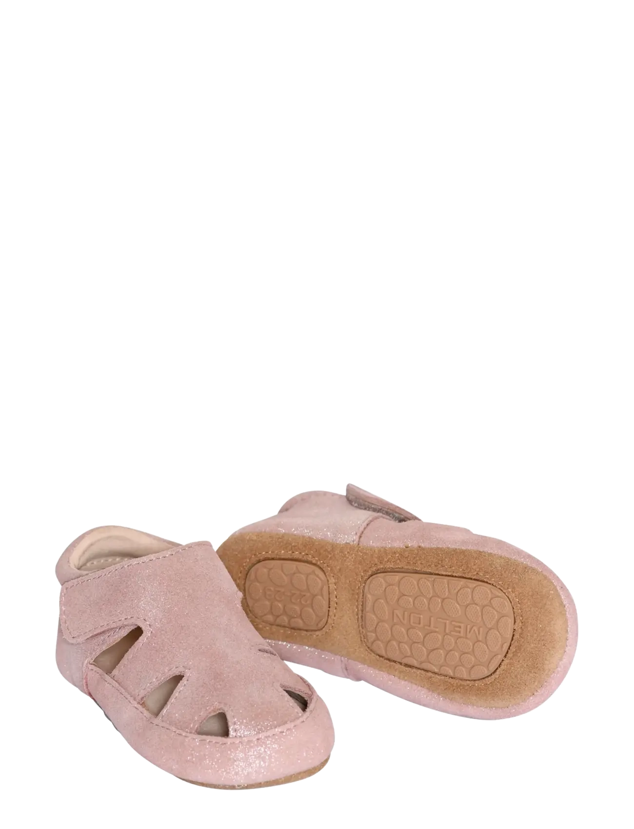 Melton - Sandal leather slippers - lauflernschuhe - rose grey - 1