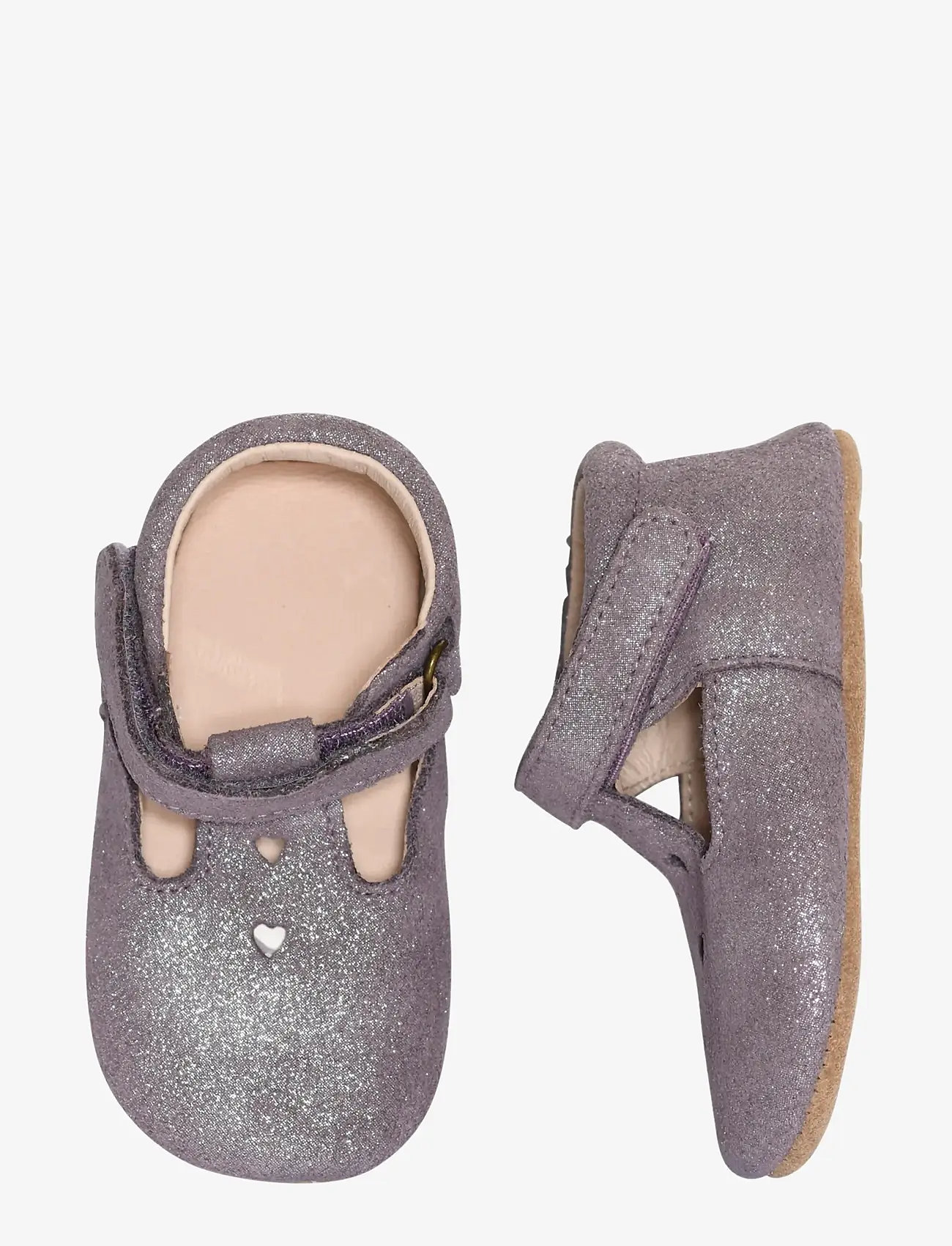 Melton - Mary Jane leather slippers - hjemmesko - purple dove - 0