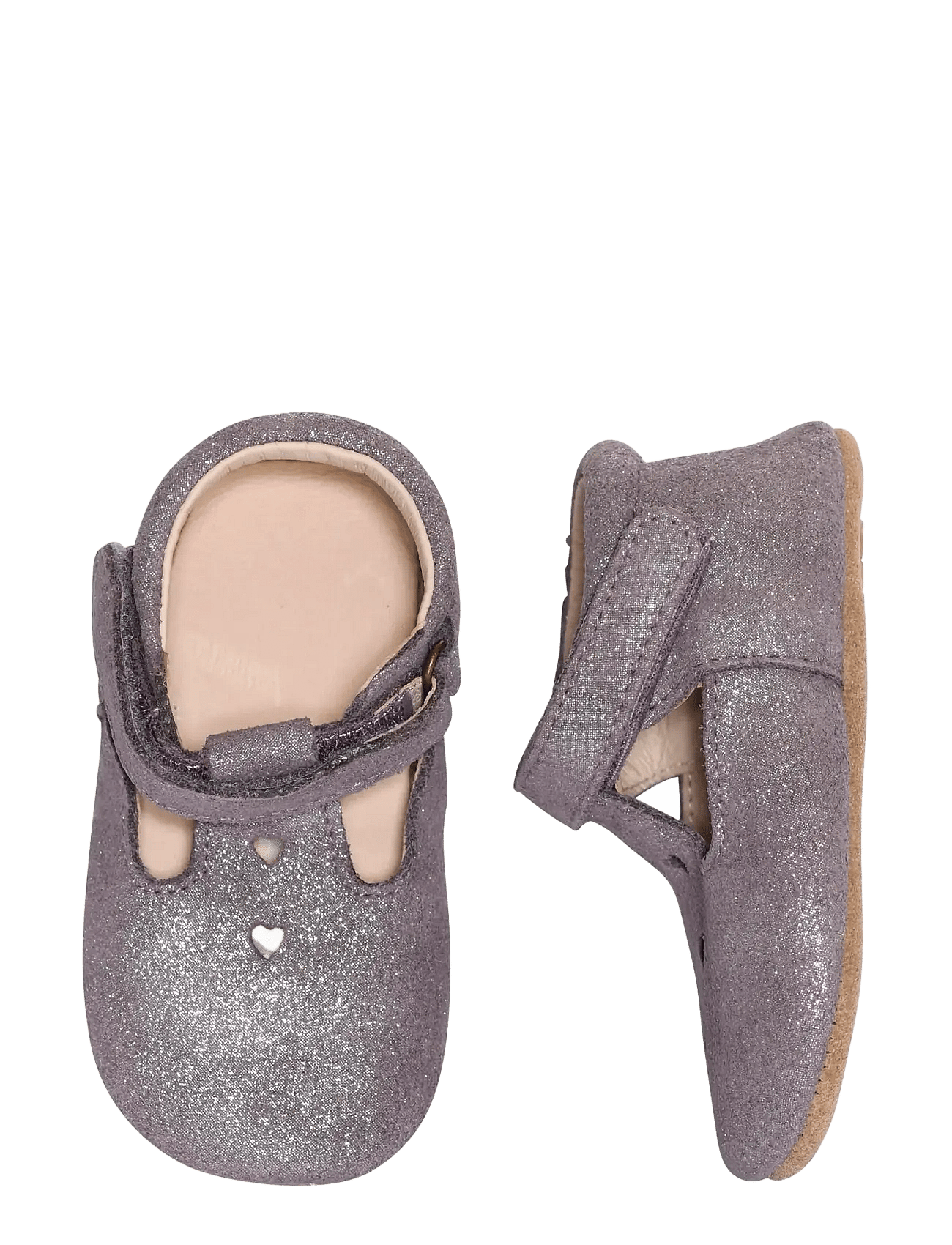 Mary Jane leather slippers - PURPLE DOVE