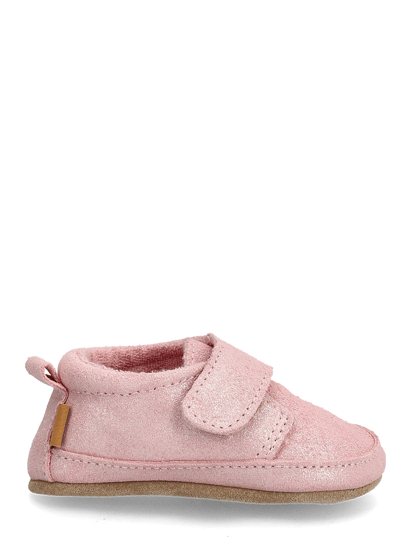 Melton - Shimmer leather slippers - hjemmesko - rose grey - 1