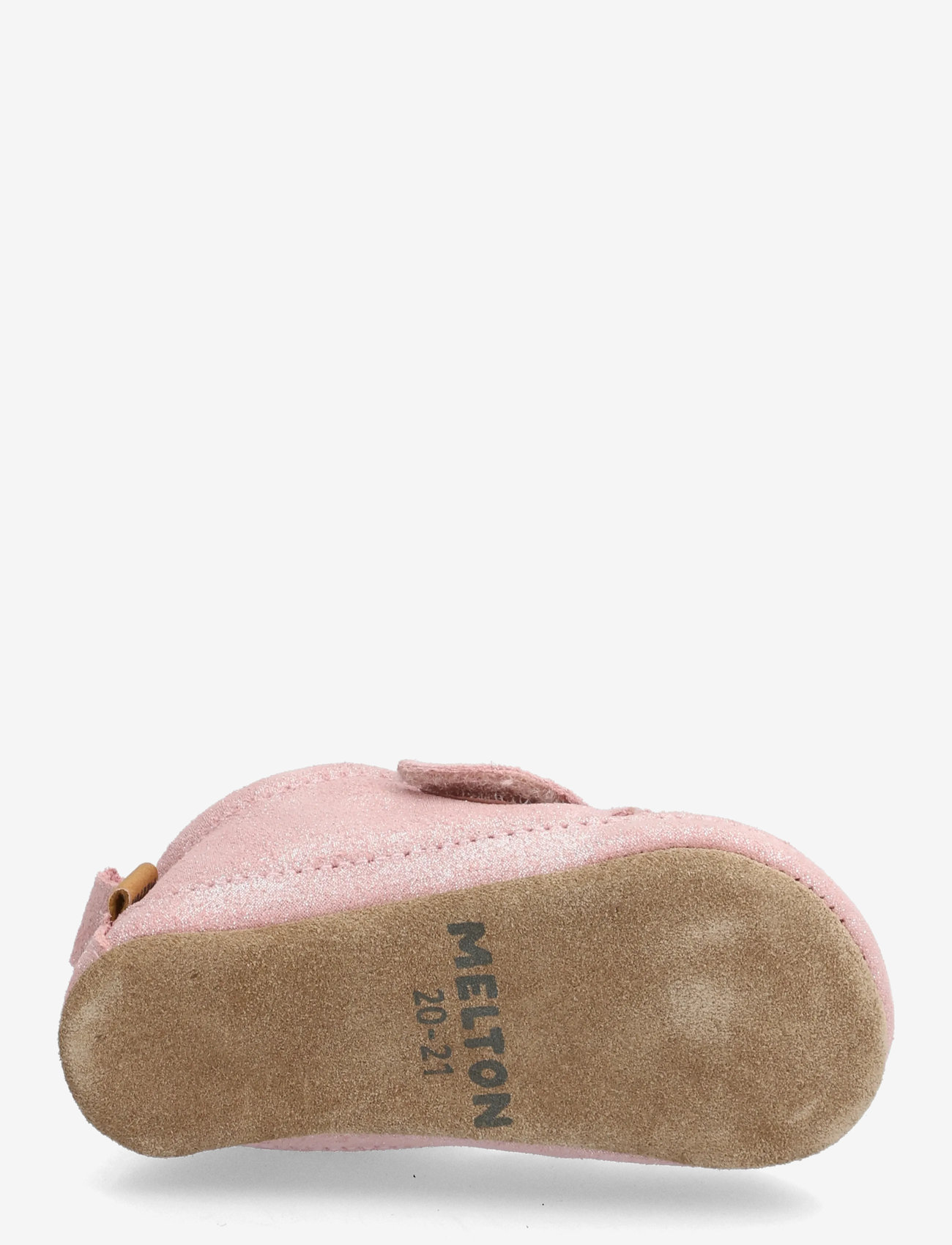 Melton - Shimmer leather slippers - hjemmesko - rose grey - 4