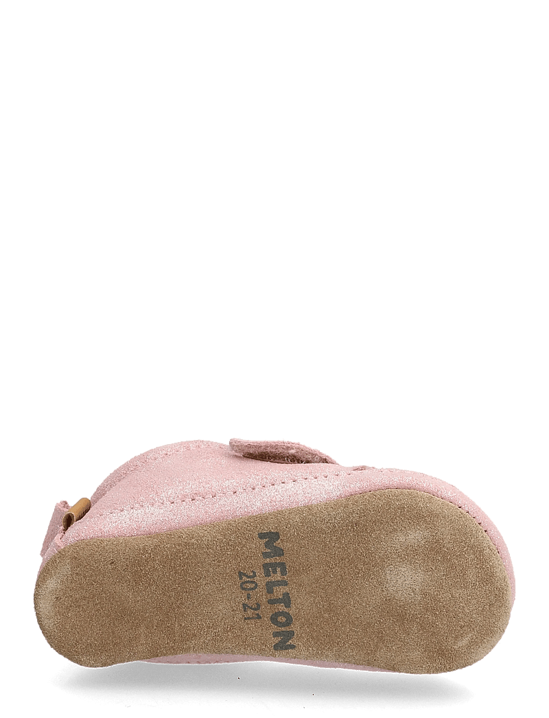 Melton - Shimmer leather slippers - hjemmesko - rose grey - 4
