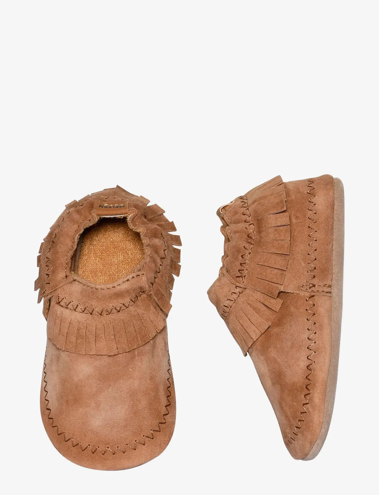 Melton - Moccasin suede slippers - slippers - cognac - 0