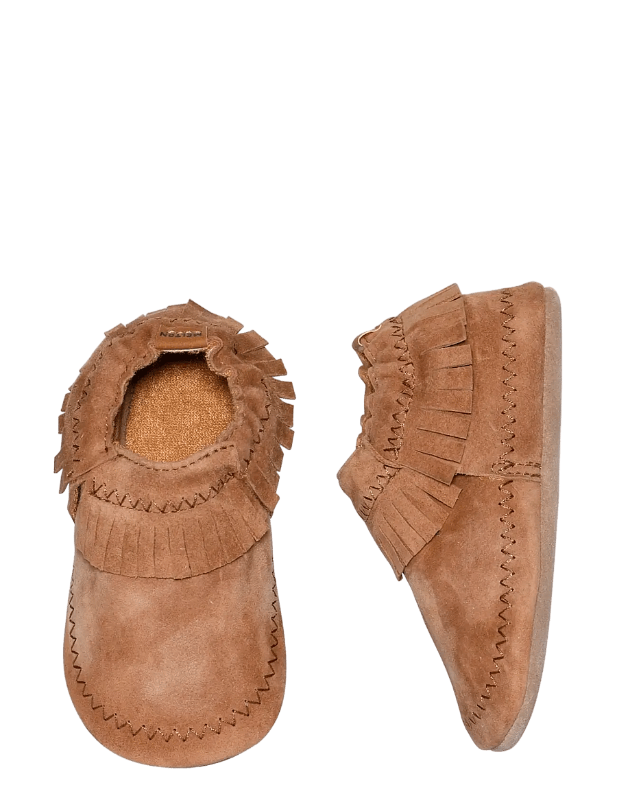 Melton - Moccasin suede slippers - hausschuhe - cognac - 0