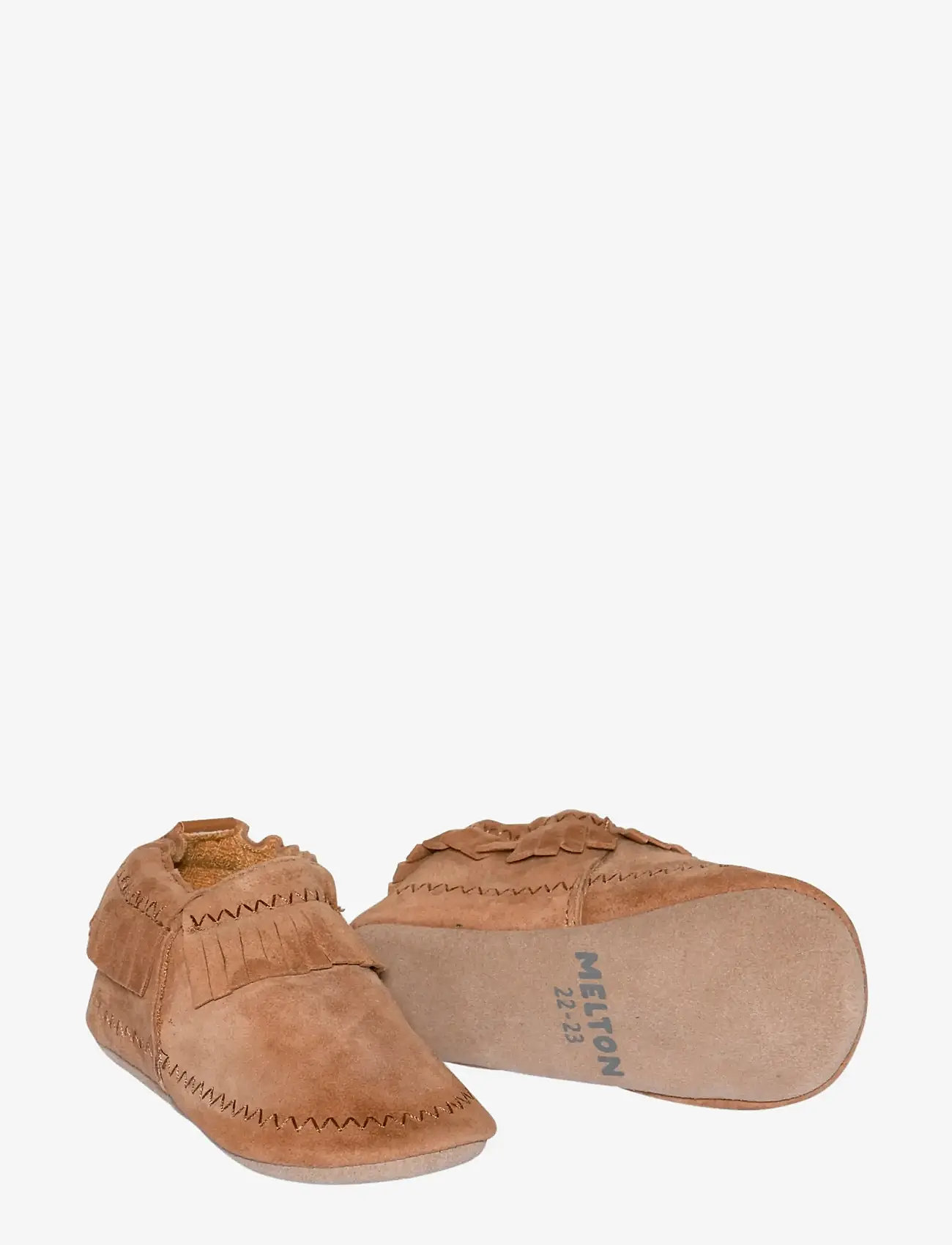 Melton - Moccasin suede slippers - slippers - cognac - 1