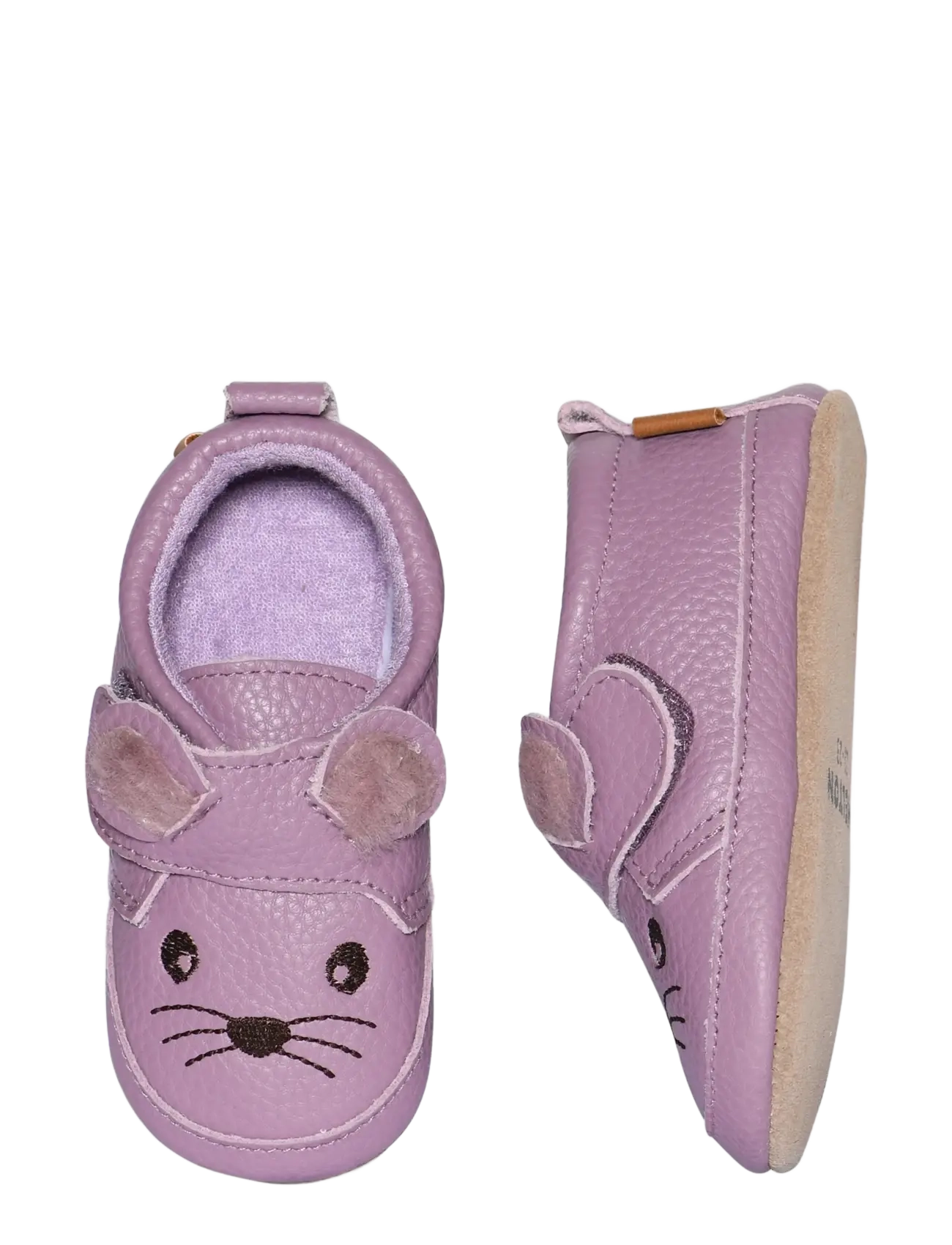 Melton Mouse Leather Slippers, Børn, Baby Muse Sutsko, Lila, Str: 16/19